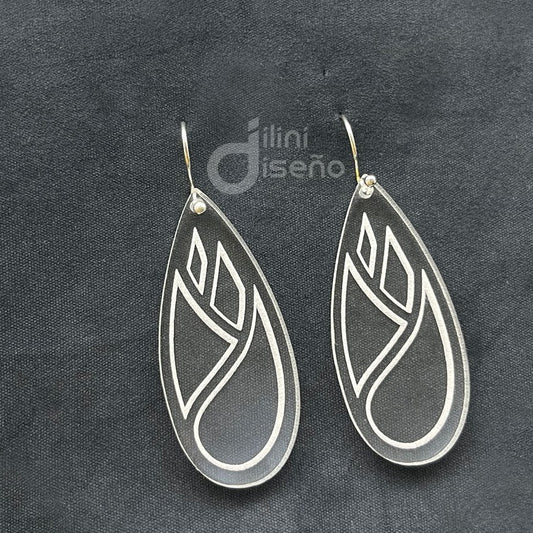 Aretes óvalo heliconia | Dilini