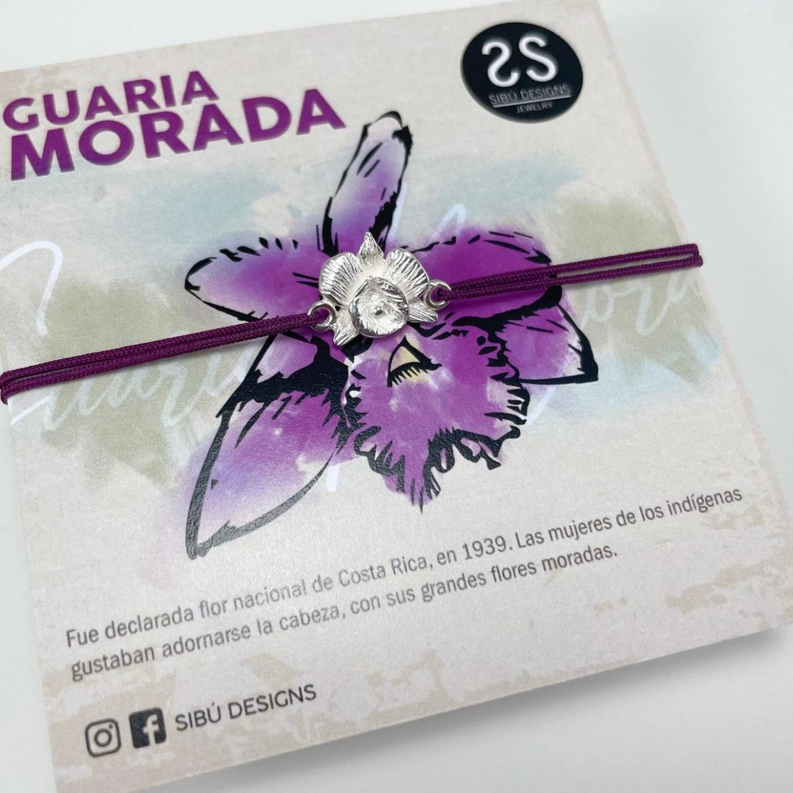 Pulsera guaria morada | Sibú