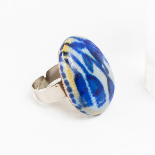 Anillo azul de cerámica | Xochilt